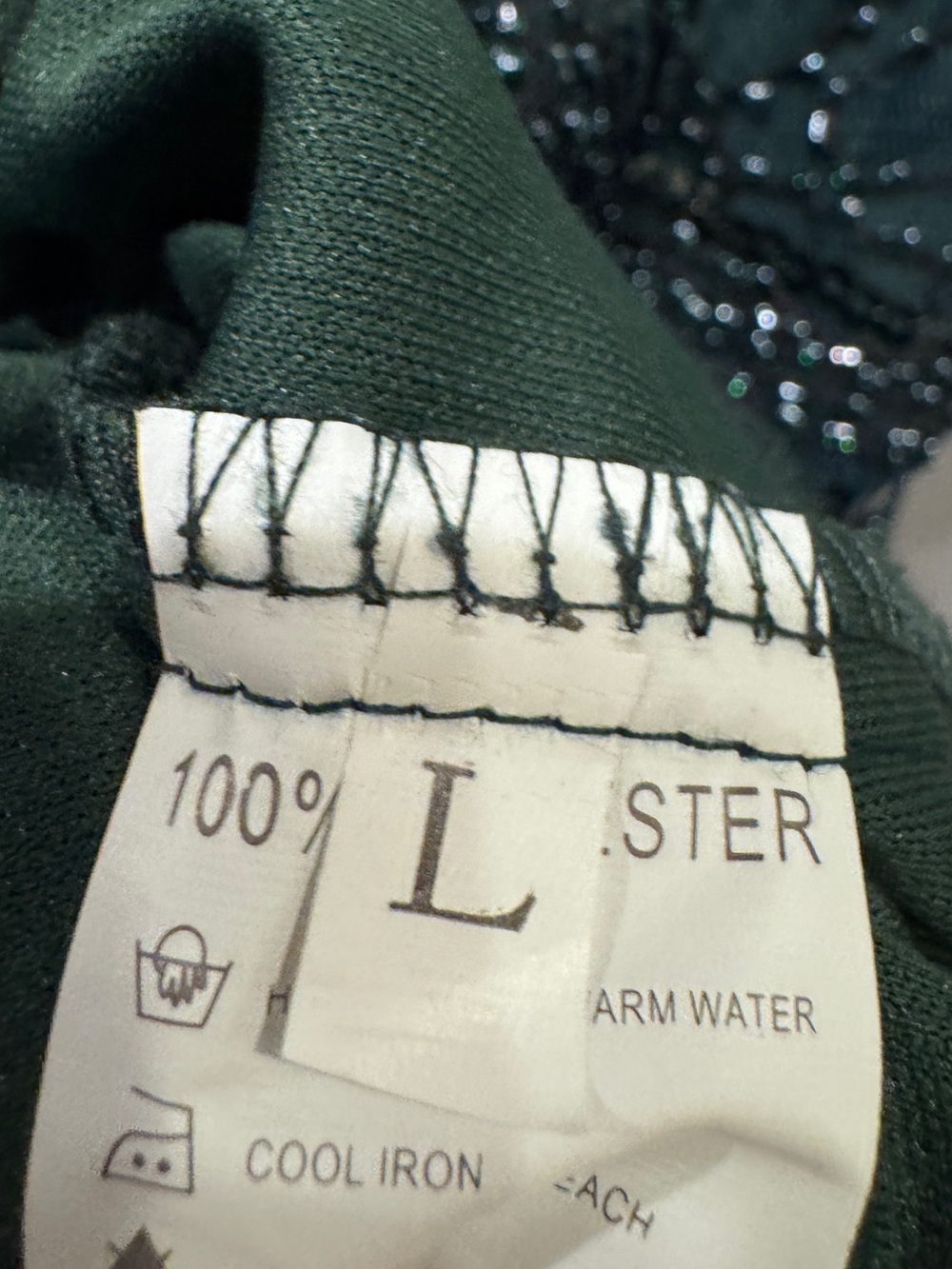 Women’s Green Beaded Sequin Fringe Sleeveless Vintage Inspired Dress Size L NWOT - Picture 12 of 13